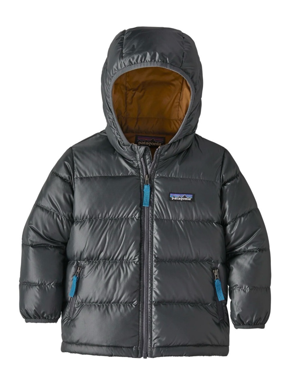 Patagonia Kids Puffer Jacket - Dark Gray with Blue Zipper Pulls 2T
